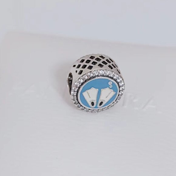 Pandora Fins Curacao Exclusive Bead Charm S925 Silver Pendant with box - Picture 4 of 5